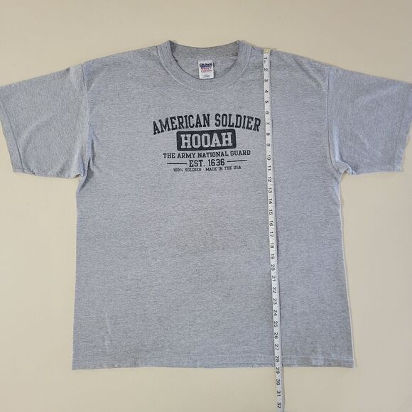 Gildan Activewear Men's Gray Crewneck Army National Guard Graphic T-Shirt - Picture 4 of 11